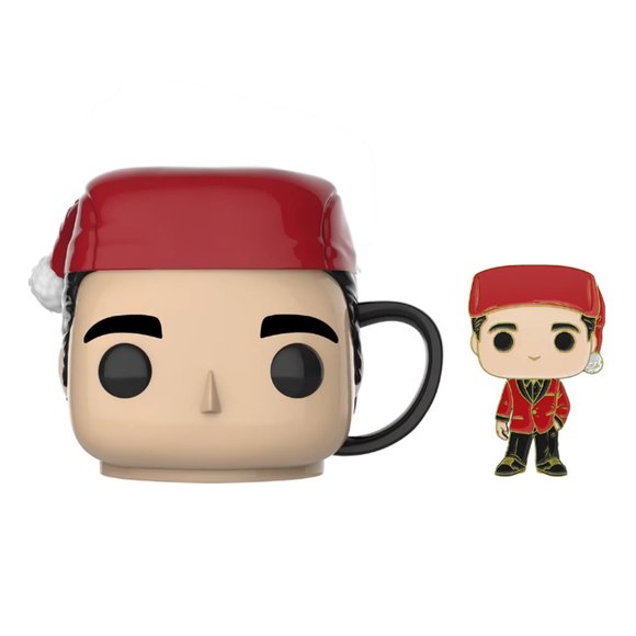 Funko Pop! Ceramic Mug & Enamel Pin: The Office Michael Scott as Fancy Santa NEW - Picture 6 of 7